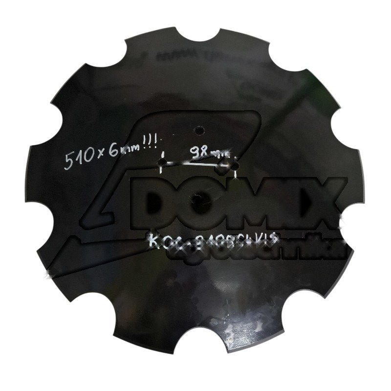Dantytas diskas Z10 510×6 mm, 4 skylės
