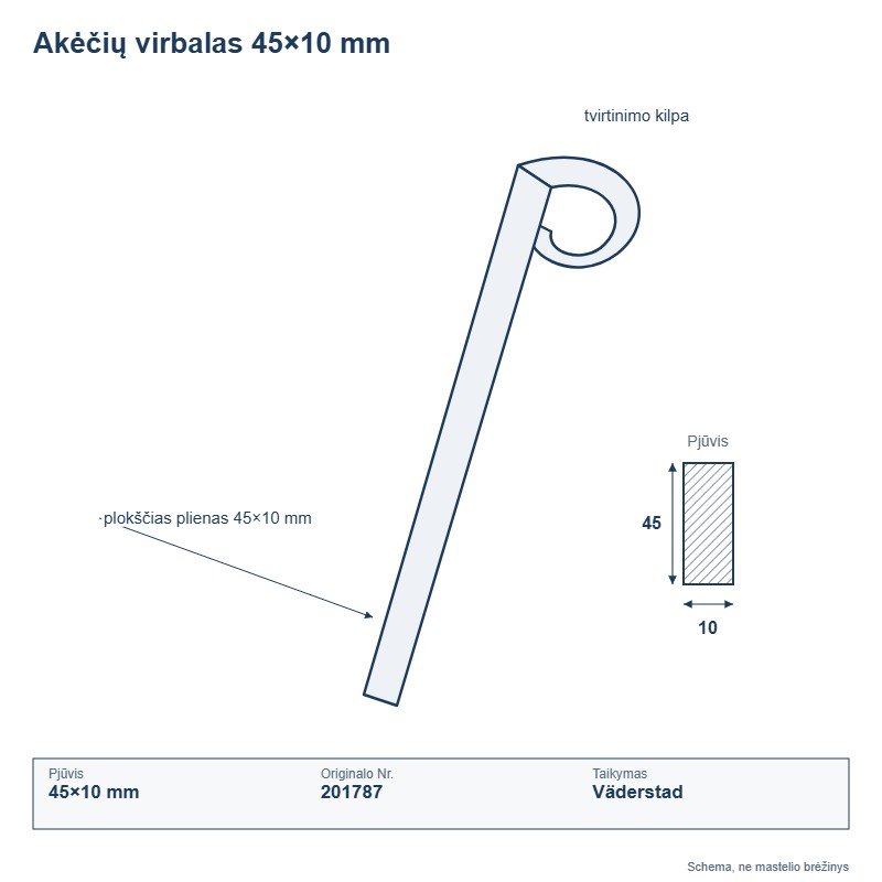 Akėtvirbalis 45×10 mm (201787)