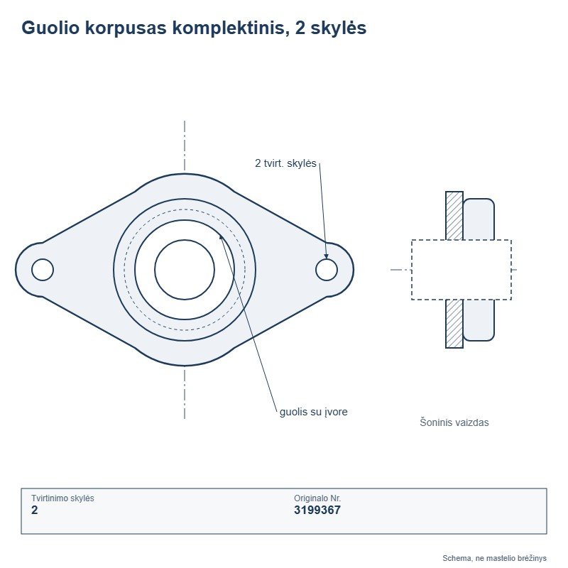 Guolio korpusas, 2 skylės (3199367)