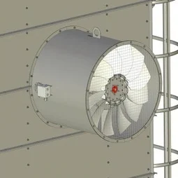 Ašinis grūdų džiovyklos ventiliatorius 7,5 kW